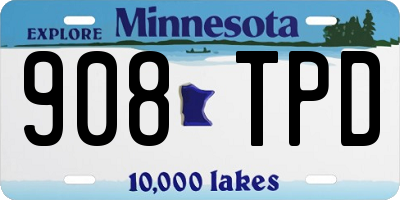 MN license plate 908TPD
