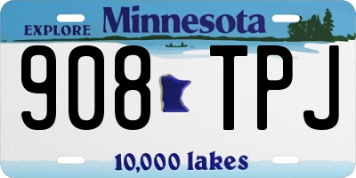 MN license plate 908TPJ