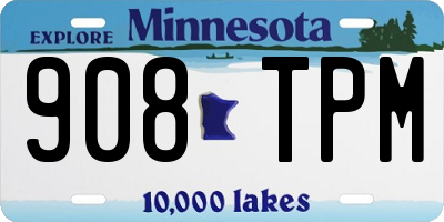 MN license plate 908TPM