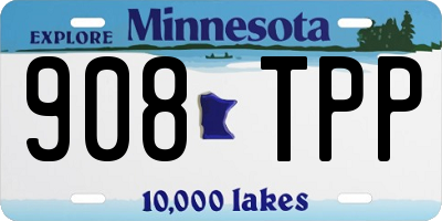 MN license plate 908TPP