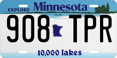 MN license plate 908TPR