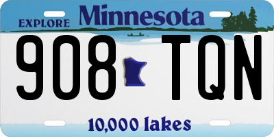 MN license plate 908TQN