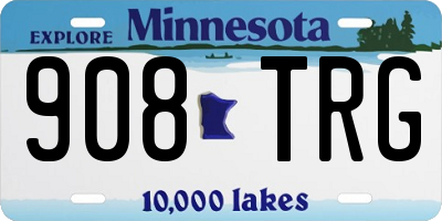 MN license plate 908TRG