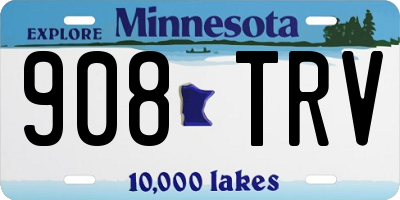 MN license plate 908TRV