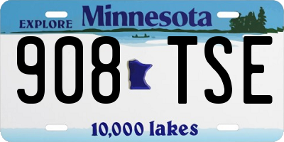 MN license plate 908TSE