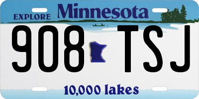 MN license plate 908TSJ