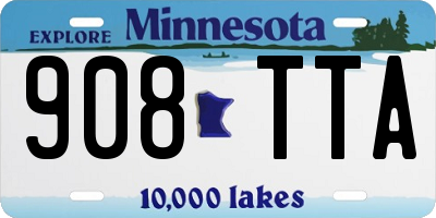 MN license plate 908TTA