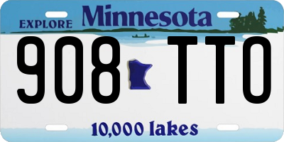 MN license plate 908TTO