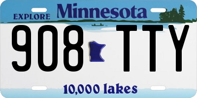 MN license plate 908TTY