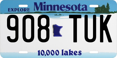 MN license plate 908TUK