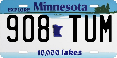 MN license plate 908TUM