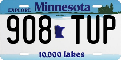 MN license plate 908TUP