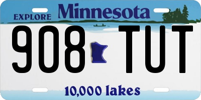 MN license plate 908TUT
