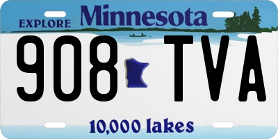 MN license plate 908TVA