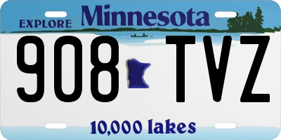 MN license plate 908TVZ