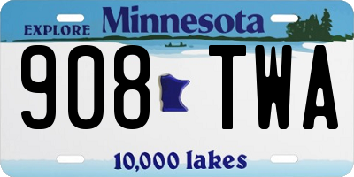 MN license plate 908TWA