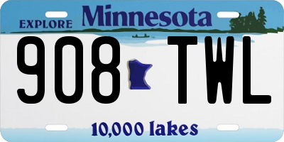 MN license plate 908TWL