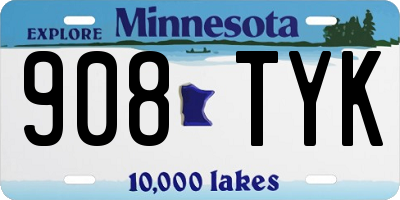MN license plate 908TYK
