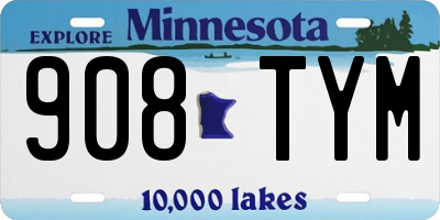 MN license plate 908TYM