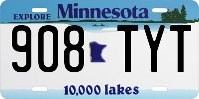 MN license plate 908TYT