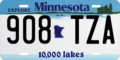 MN license plate 908TZA