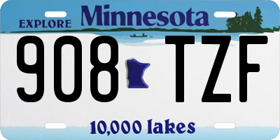 MN license plate 908TZF