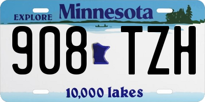MN license plate 908TZH