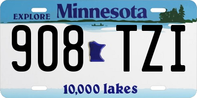 MN license plate 908TZI