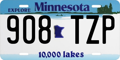 MN license plate 908TZP