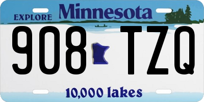 MN license plate 908TZQ
