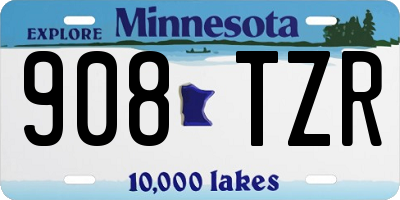 MN license plate 908TZR