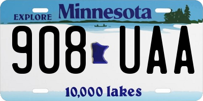 MN license plate 908UAA