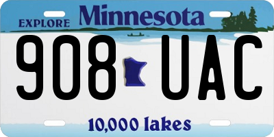 MN license plate 908UAC