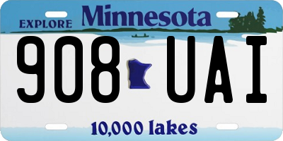 MN license plate 908UAI
