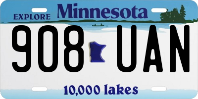 MN license plate 908UAN