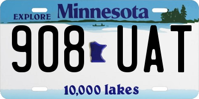 MN license plate 908UAT