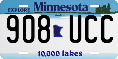MN license plate 908UCC