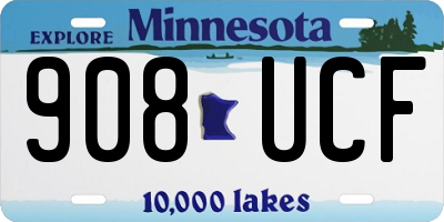 MN license plate 908UCF