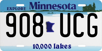 MN license plate 908UCG