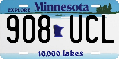 MN license plate 908UCL