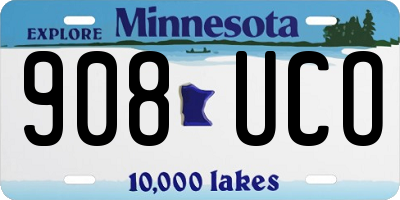 MN license plate 908UCO
