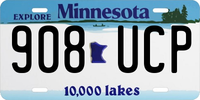 MN license plate 908UCP