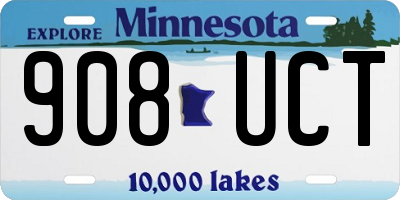 MN license plate 908UCT