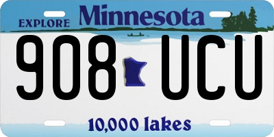 MN license plate 908UCU