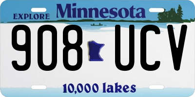 MN license plate 908UCV