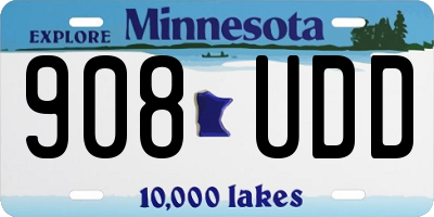 MN license plate 908UDD