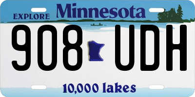 MN license plate 908UDH