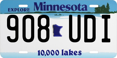 MN license plate 908UDI