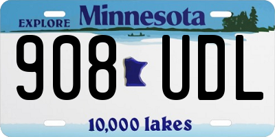 MN license plate 908UDL