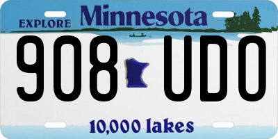 MN license plate 908UDO